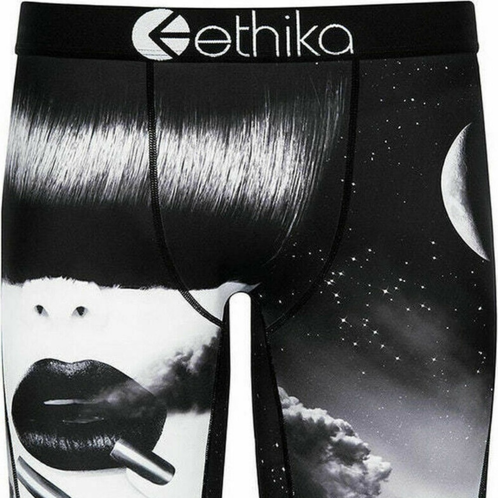 ETHIKA DREAM GIRL LONG BOXERS UNDERWEAR BRIEFS NW BLACK WHITE NOUVEAU